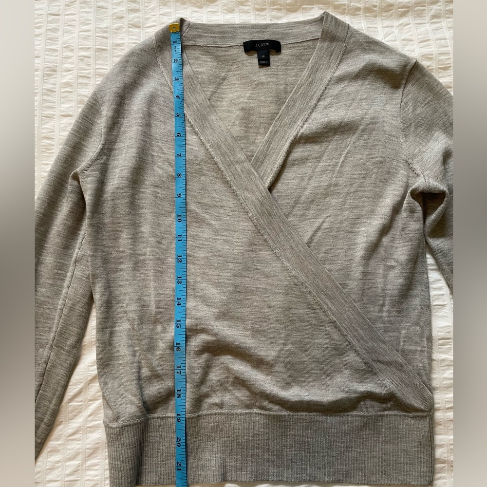 JCrew, XS, grey crossover sweater